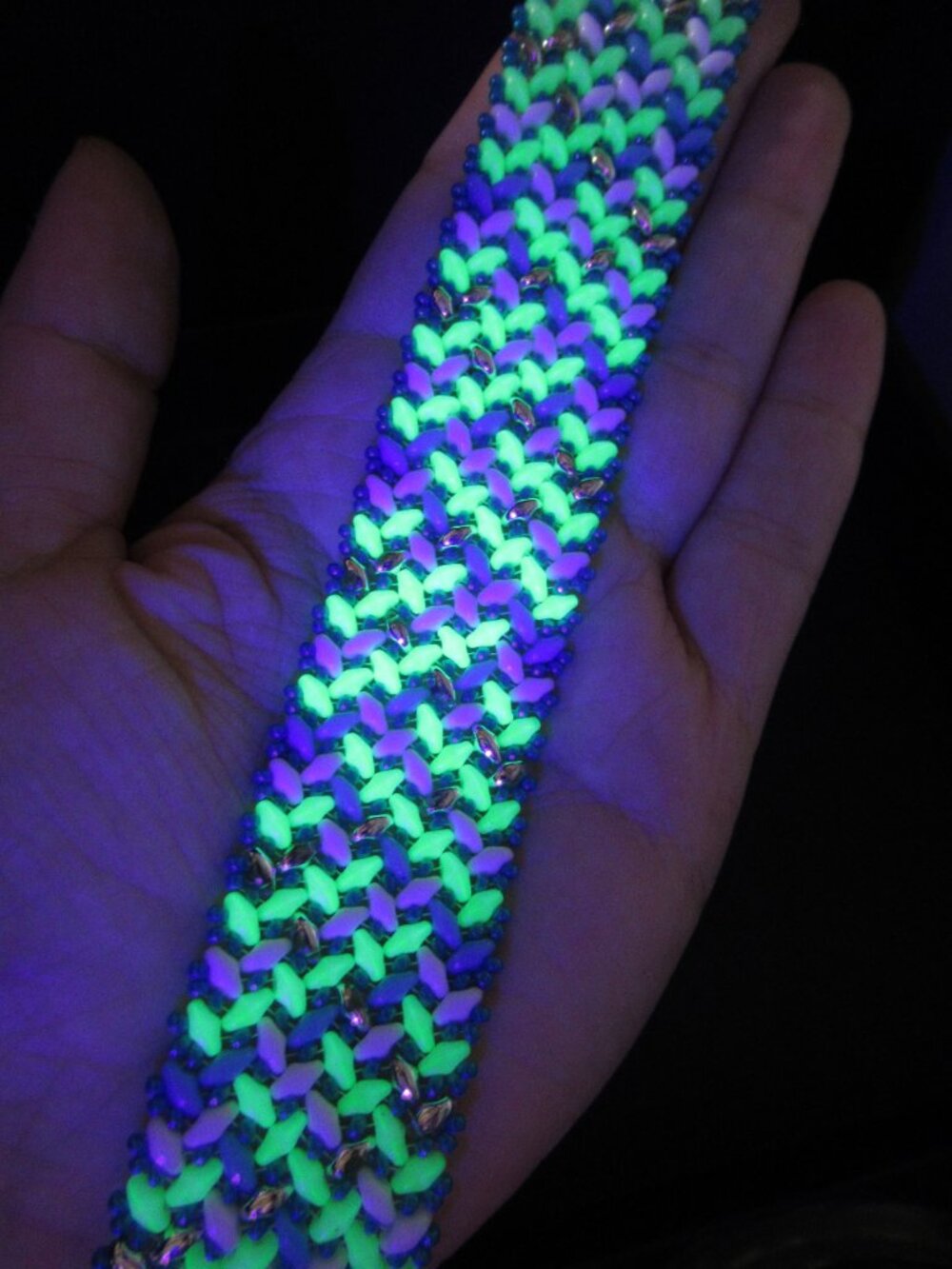 Handwoven UG superduo bracelet